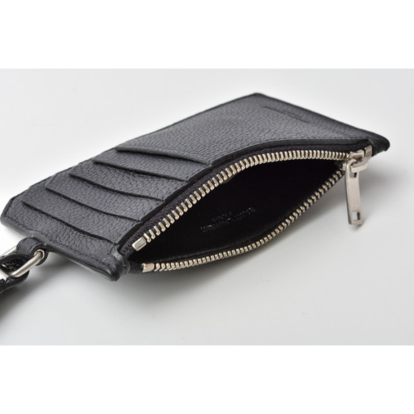 Saint Laurent Paris Coin Case Card Case Neck Strap Leather Black - Picture 6 of 8